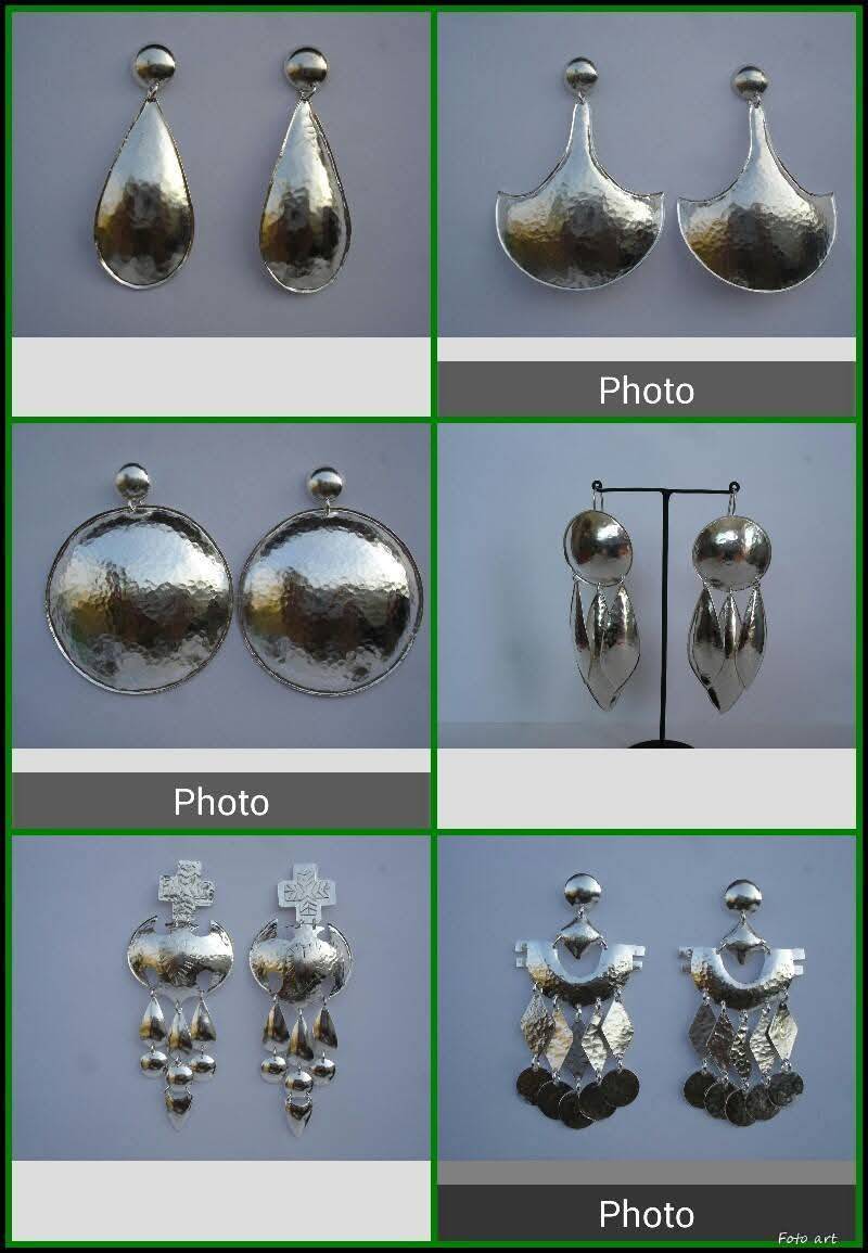 Textured Silver & Brass Earrings Catalog